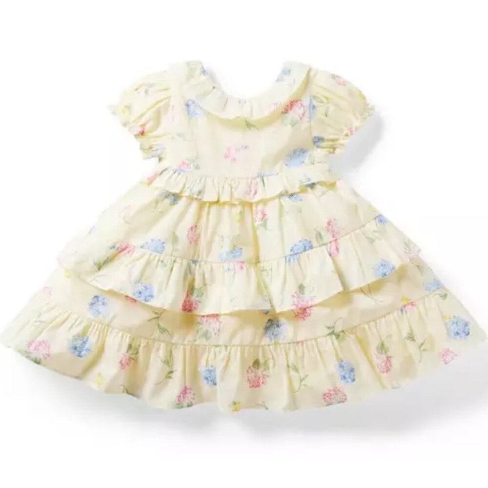 Janie and Jack Baby Floral Tiered Ruffle Dress 12-18 Toddler Girl Party Dress
